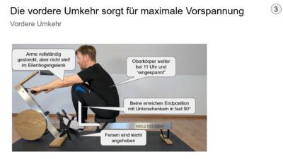 Phase 3 beim Rudern - die vordere Umkehr